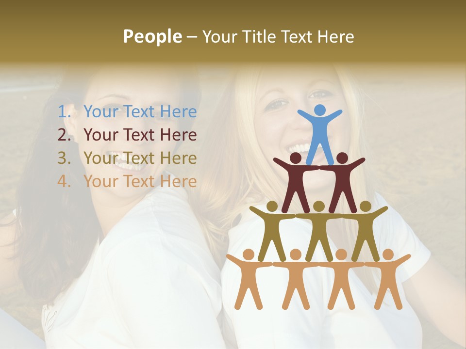 Girlfriends On The Beach PowerPoint Template