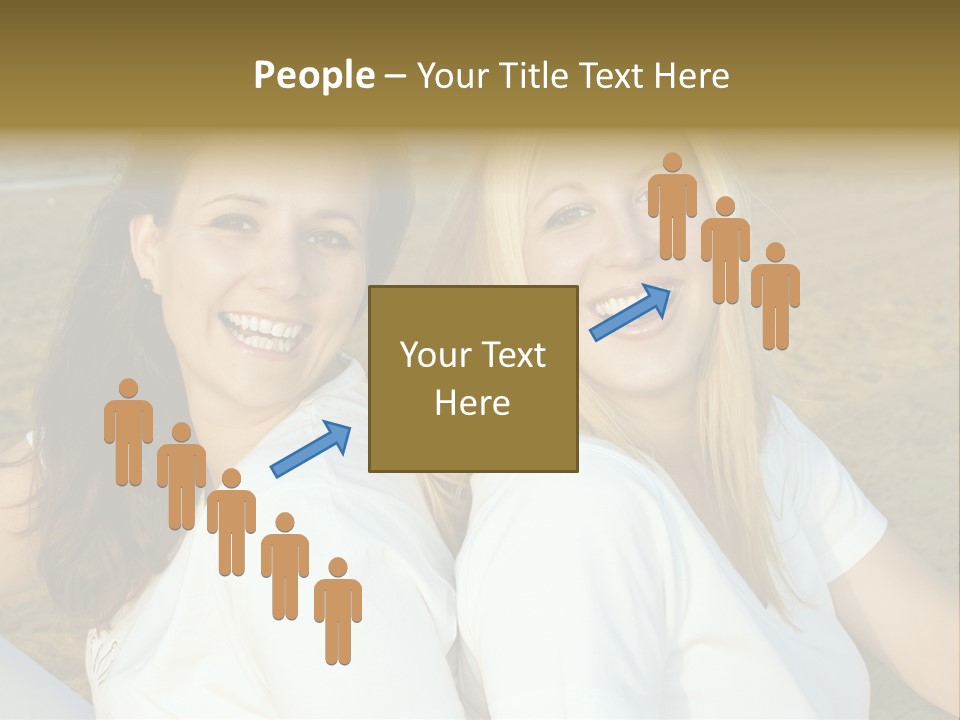 Girlfriends On The Beach PowerPoint Template