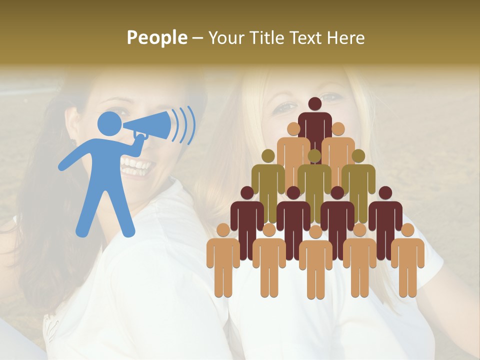 Girlfriends On The Beach PowerPoint Template