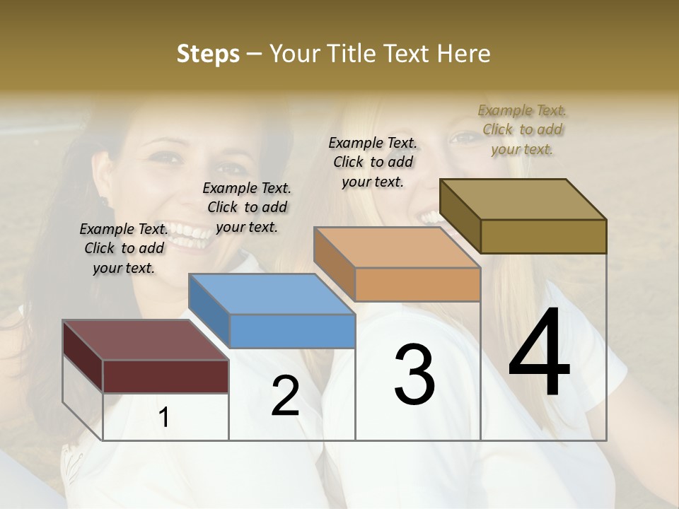 Girlfriends On The Beach PowerPoint Template