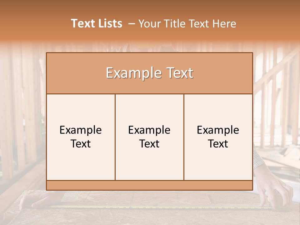 A Man Working Building A Home And Measuring Some Wood PowerPoint Template