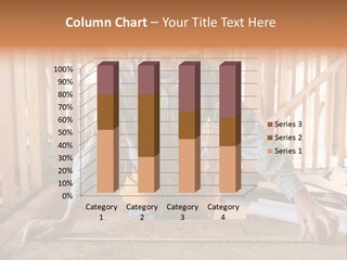 A Man Working Building A Home And Measuring Some Wood PowerPoint Template