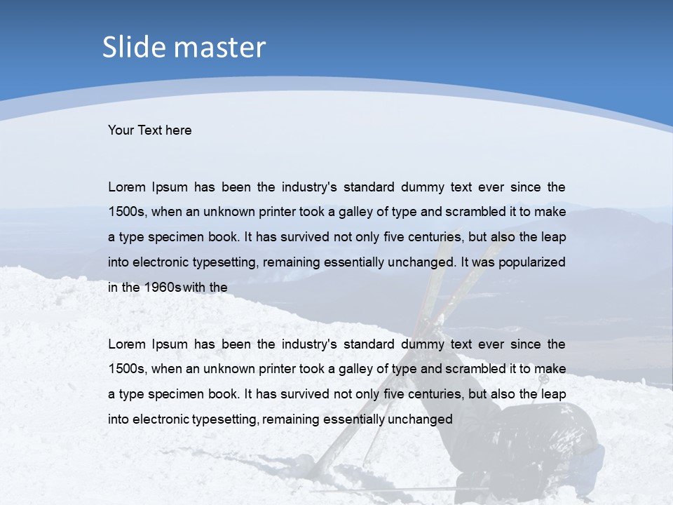 A Skier Buries His Head In The Snow After Failing To Perform A Trick. Great To Show Failure In A Comical Way. PowerPoint Template