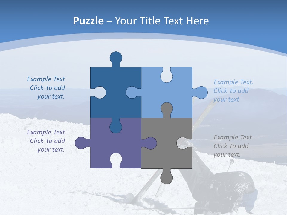 A Skier Buries His Head In The Snow After Failing To Perform A Trick. Great To Show Failure In A Comical Way. PowerPoint Template