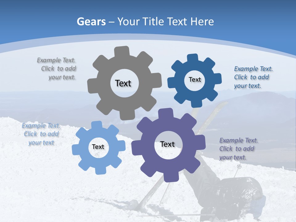A Skier Buries His Head In The Snow After Failing To Perform A Trick. Great To Show Failure In A Comical Way. PowerPoint Template