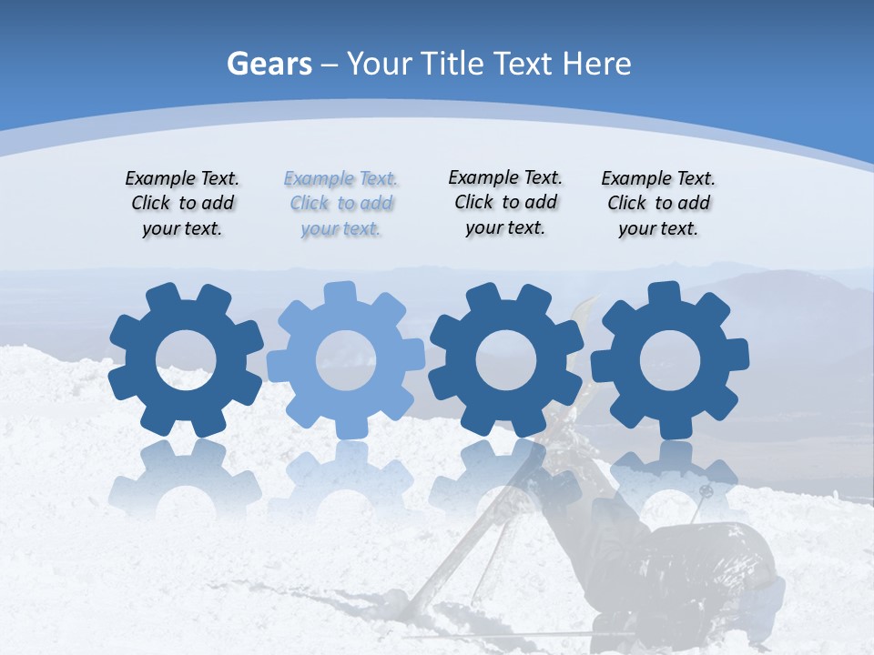 A Skier Buries His Head In The Snow After Failing To Perform A Trick. Great To Show Failure In A Comical Way. PowerPoint Template