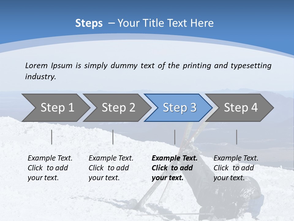 A Skier Buries His Head In The Snow After Failing To Perform A Trick. Great To Show Failure In A Comical Way. PowerPoint Template