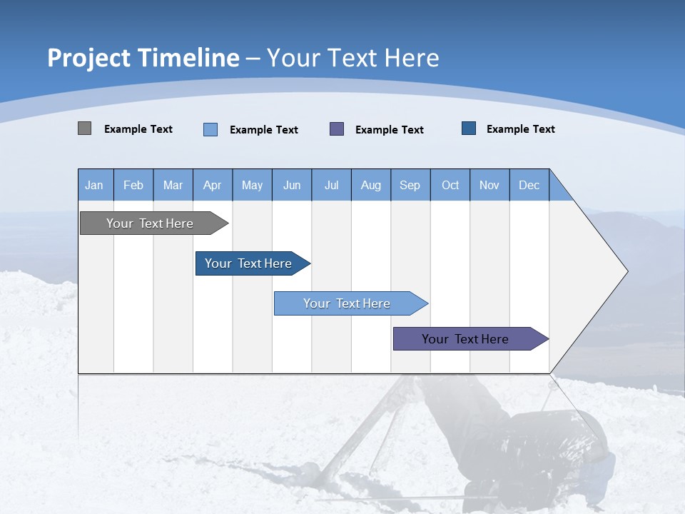 A Skier Buries His Head In The Snow After Failing To Perform A Trick. Great To Show Failure In A Comical Way. PowerPoint Template