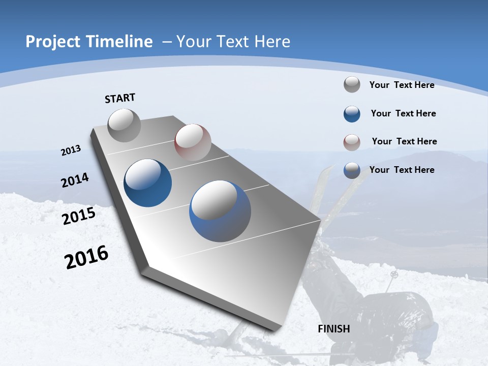 A Skier Buries His Head In The Snow After Failing To Perform A Trick. Great To Show Failure In A Comical Way. PowerPoint Template