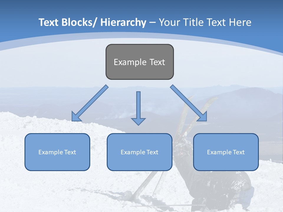 A Skier Buries His Head In The Snow After Failing To Perform A Trick. Great To Show Failure In A Comical Way. PowerPoint Template
