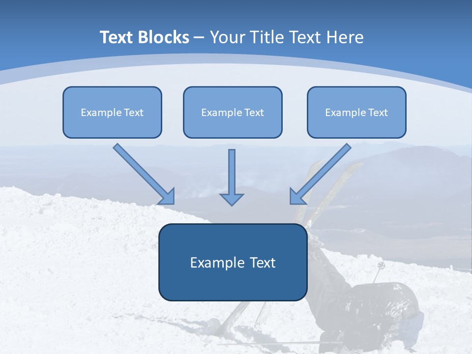 A Skier Buries His Head In The Snow After Failing To Perform A Trick. Great To Show Failure In A Comical Way. PowerPoint Template
