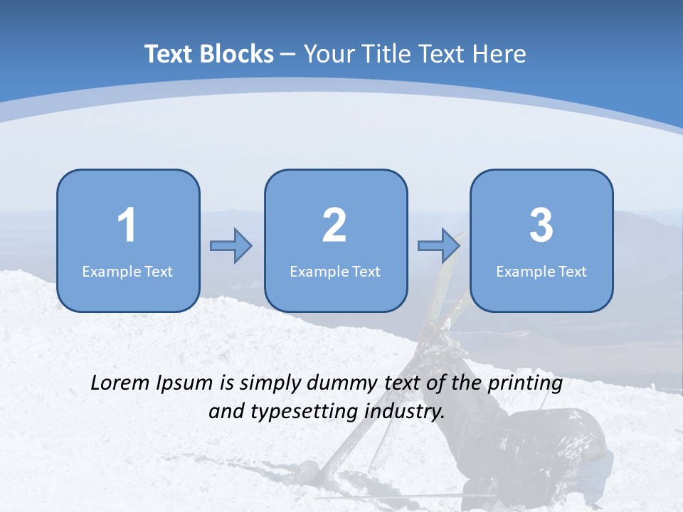 A Skier Buries His Head In The Snow After Failing To Perform A Trick. Great To Show Failure In A Comical Way. PowerPoint Template