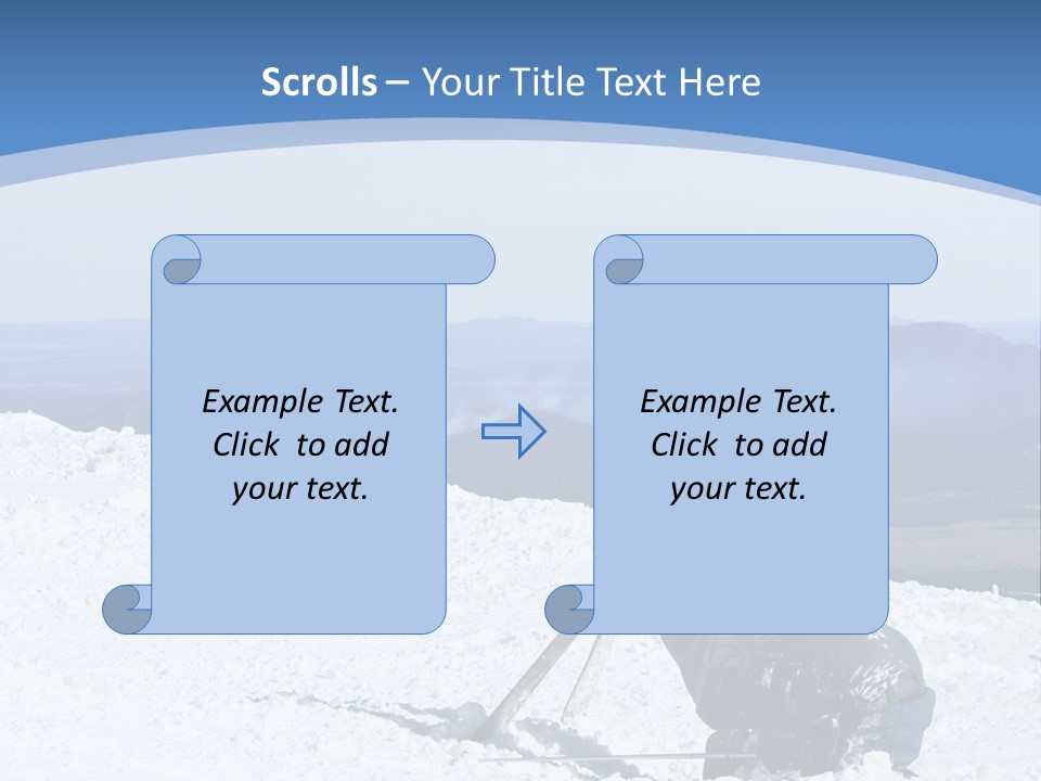 A Skier Buries His Head In The Snow After Failing To Perform A Trick. Great To Show Failure In A Comical Way. PowerPoint Template