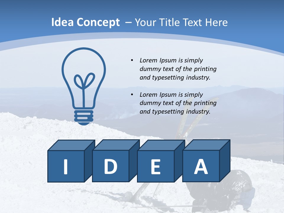 A Skier Buries His Head In The Snow After Failing To Perform A Trick. Great To Show Failure In A Comical Way. PowerPoint Template