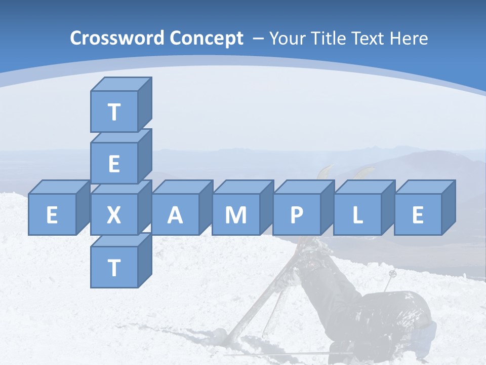 A Skier Buries His Head In The Snow After Failing To Perform A Trick. Great To Show Failure In A Comical Way. PowerPoint Template
