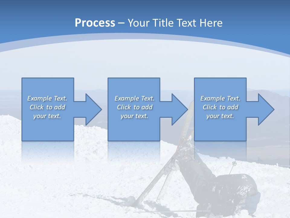 A Skier Buries His Head In The Snow After Failing To Perform A Trick. Great To Show Failure In A Comical Way. PowerPoint Template