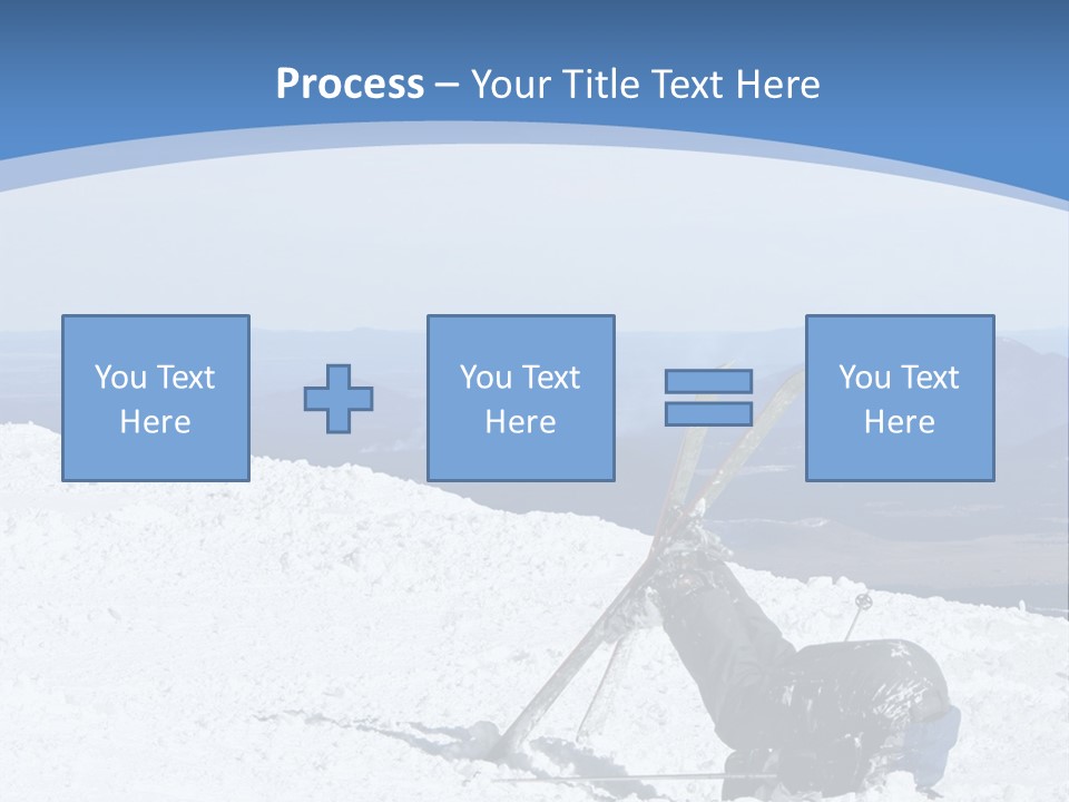 A Skier Buries His Head In The Snow After Failing To Perform A Trick. Great To Show Failure In A Comical Way. PowerPoint Template