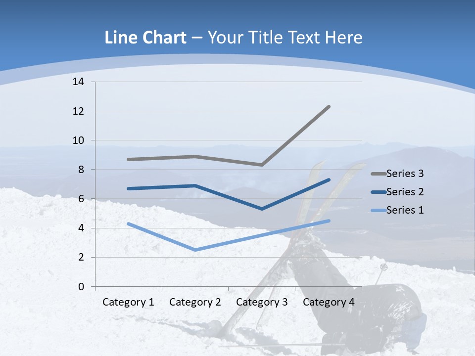 A Skier Buries His Head In The Snow After Failing To Perform A Trick. Great To Show Failure In A Comical Way. PowerPoint Template