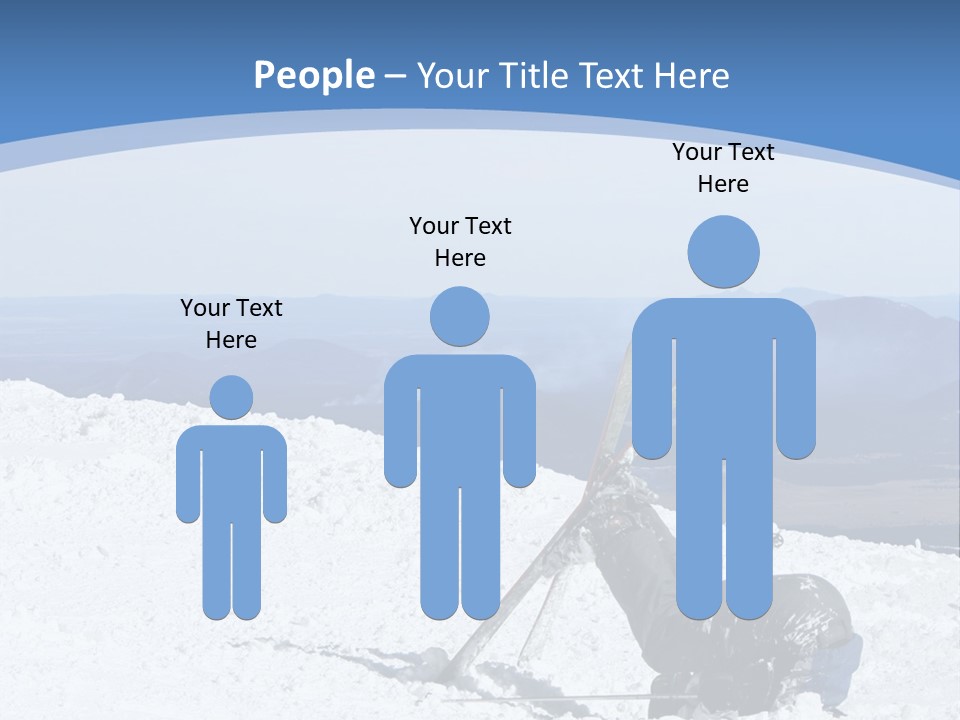 A Skier Buries His Head In The Snow After Failing To Perform A Trick. Great To Show Failure In A Comical Way. PowerPoint Template