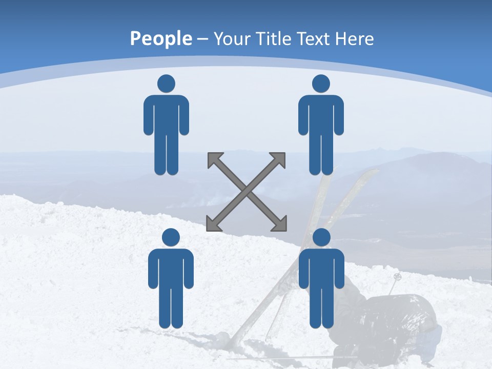 A Skier Buries His Head In The Snow After Failing To Perform A Trick. Great To Show Failure In A Comical Way. PowerPoint Template