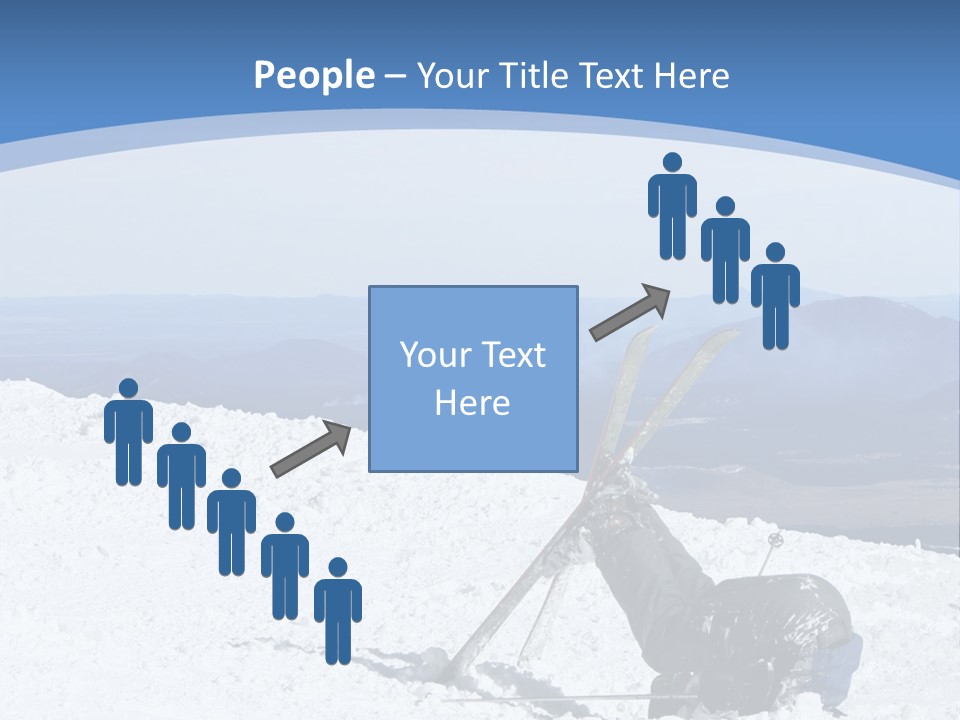 A Skier Buries His Head In The Snow After Failing To Perform A Trick. Great To Show Failure In A Comical Way. PowerPoint Template