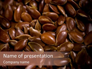 Flax Seeds Close-Up. PowerPoint Template