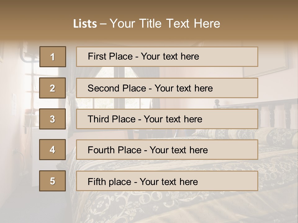 Native Hotel Room Dominican Republic Budget Simple PowerPoint Template