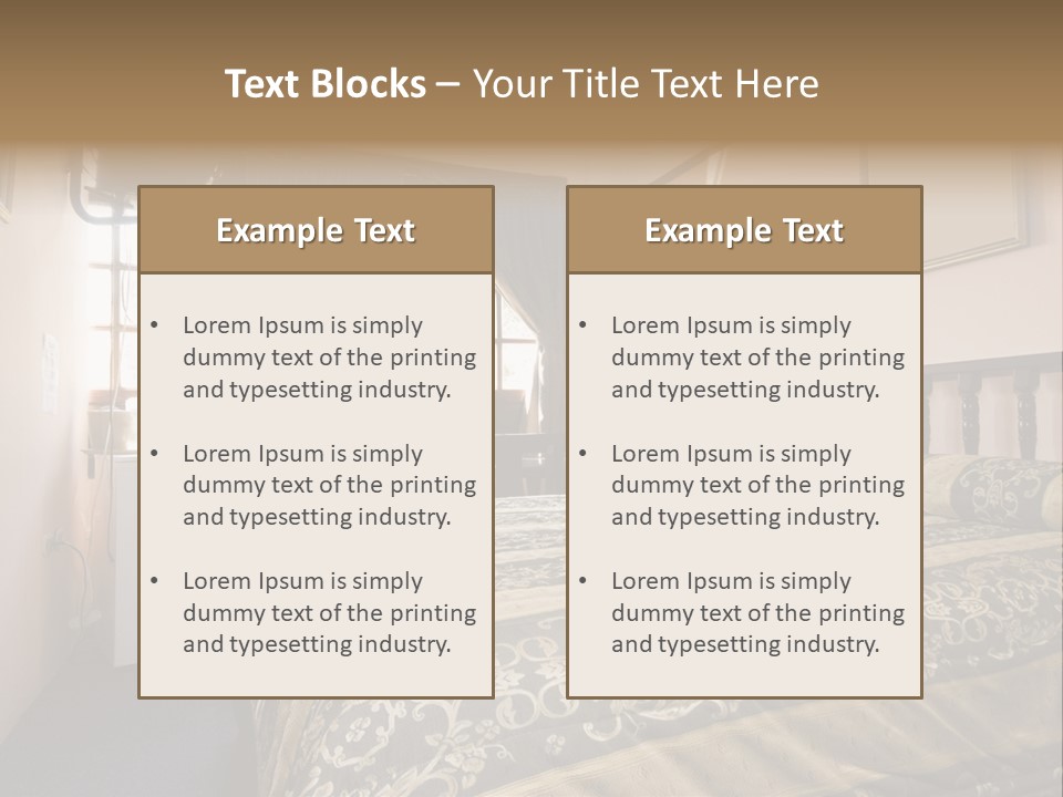 Native Hotel Room Dominican Republic Budget Simple PowerPoint Template
