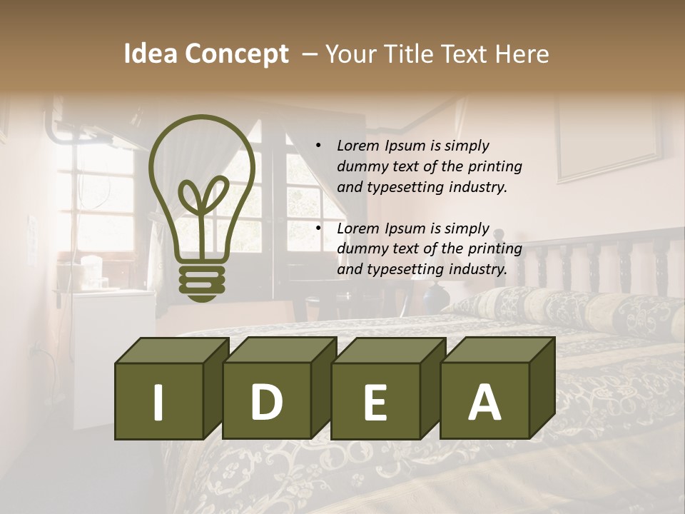 Native Hotel Room Dominican Republic Budget Simple PowerPoint Template