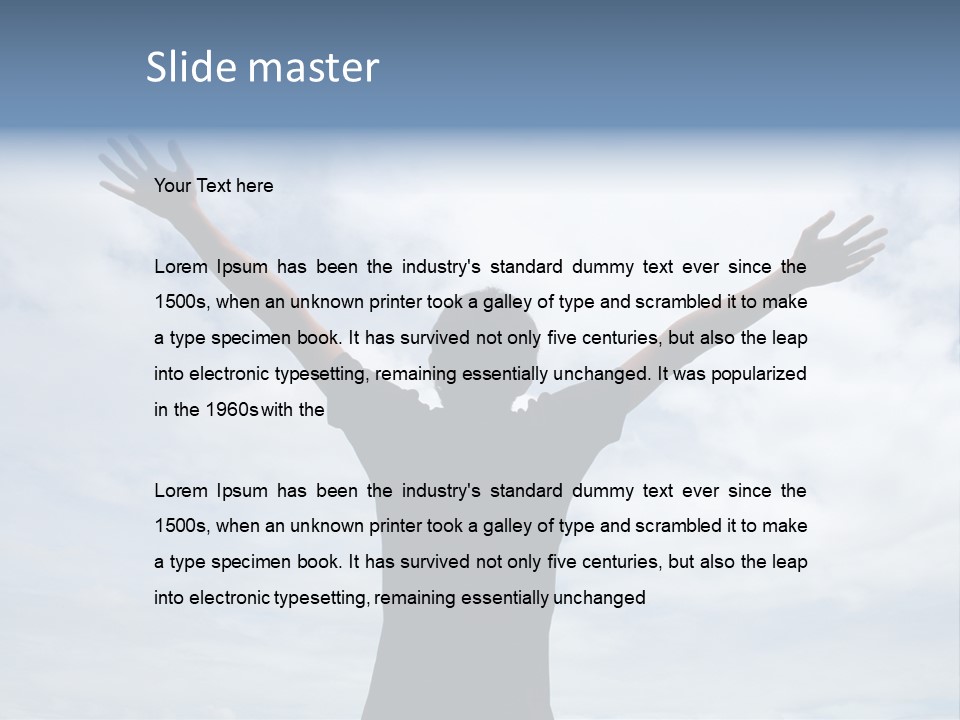 Relaxing With Sky Background (Abstract) PowerPoint Template