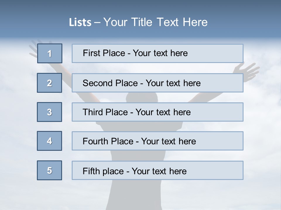 Relaxing With Sky Background (Abstract) PowerPoint Template