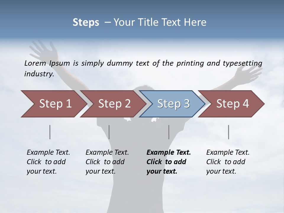 Relaxing With Sky Background (Abstract) PowerPoint Template