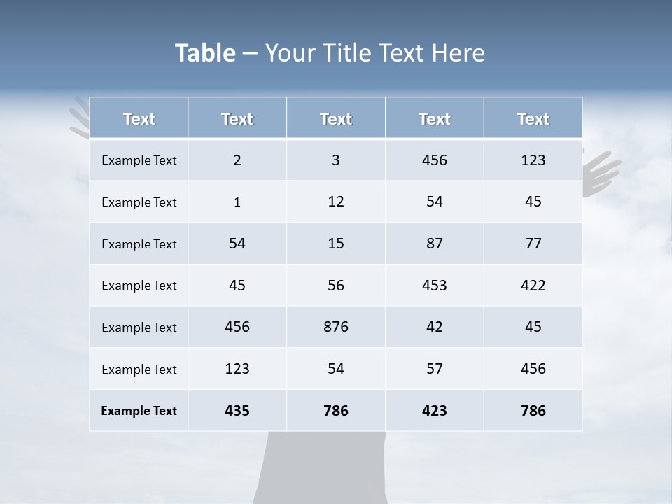 Relaxing With Sky Background (Abstract) PowerPoint Template