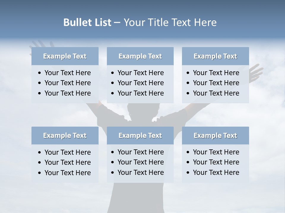 Relaxing With Sky Background (Abstract) PowerPoint Template