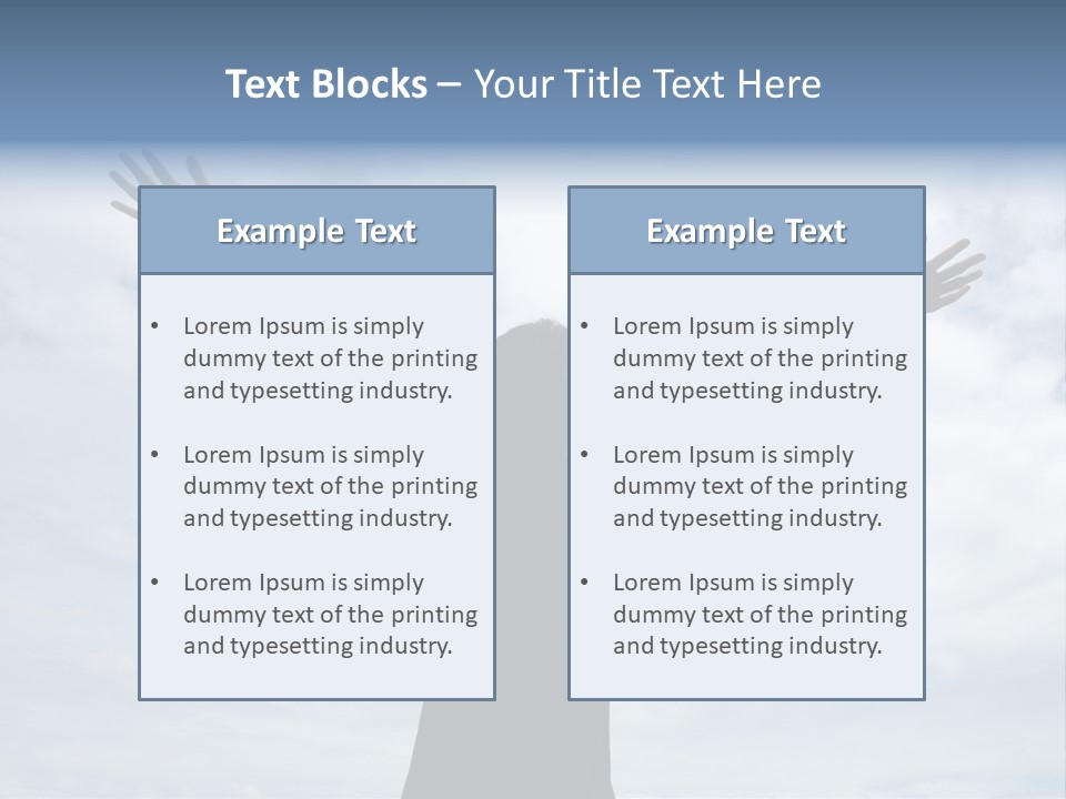Relaxing With Sky Background (Abstract) PowerPoint Template