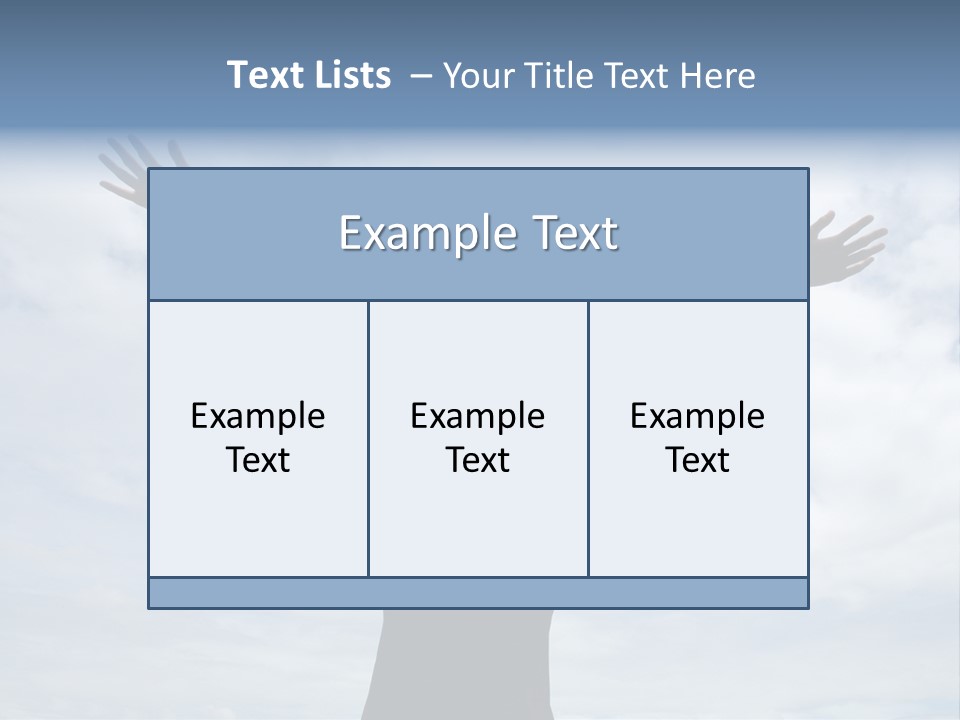 Relaxing With Sky Background (Abstract) PowerPoint Template