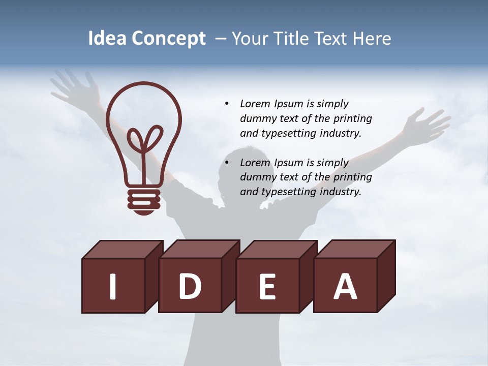 Relaxing With Sky Background (Abstract) PowerPoint Template