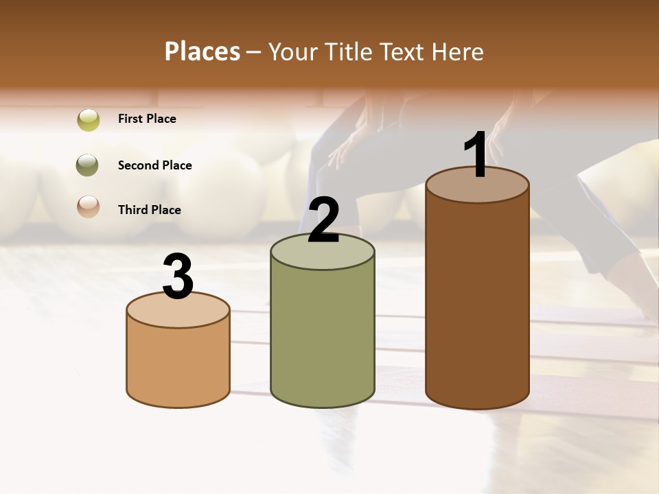 Caucasian Prime  Females In Yoga Class. PowerPoint Template