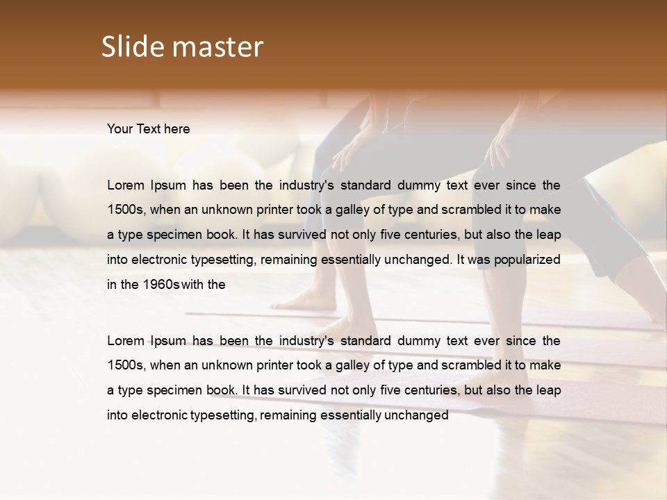 Caucasian Prime  Females In Yoga Class. PowerPoint Template