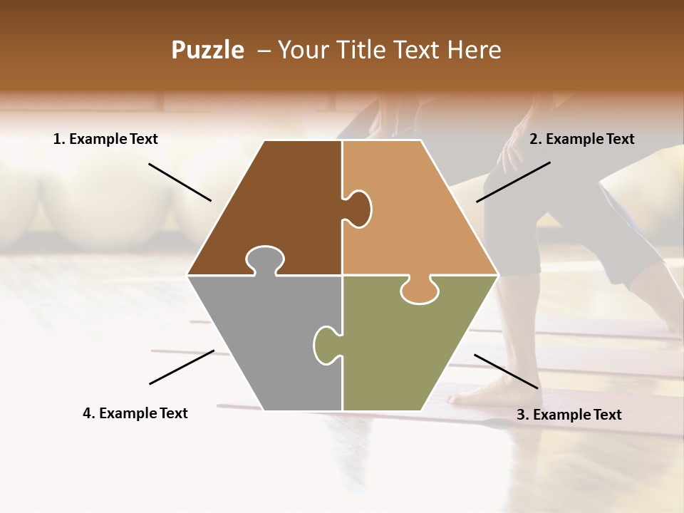 Caucasian Prime  Females In Yoga Class. PowerPoint Template