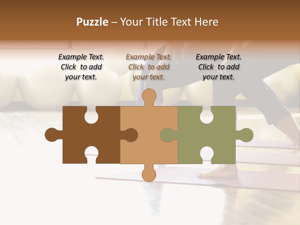 Caucasian Prime  Females In Yoga Class. PowerPoint Template