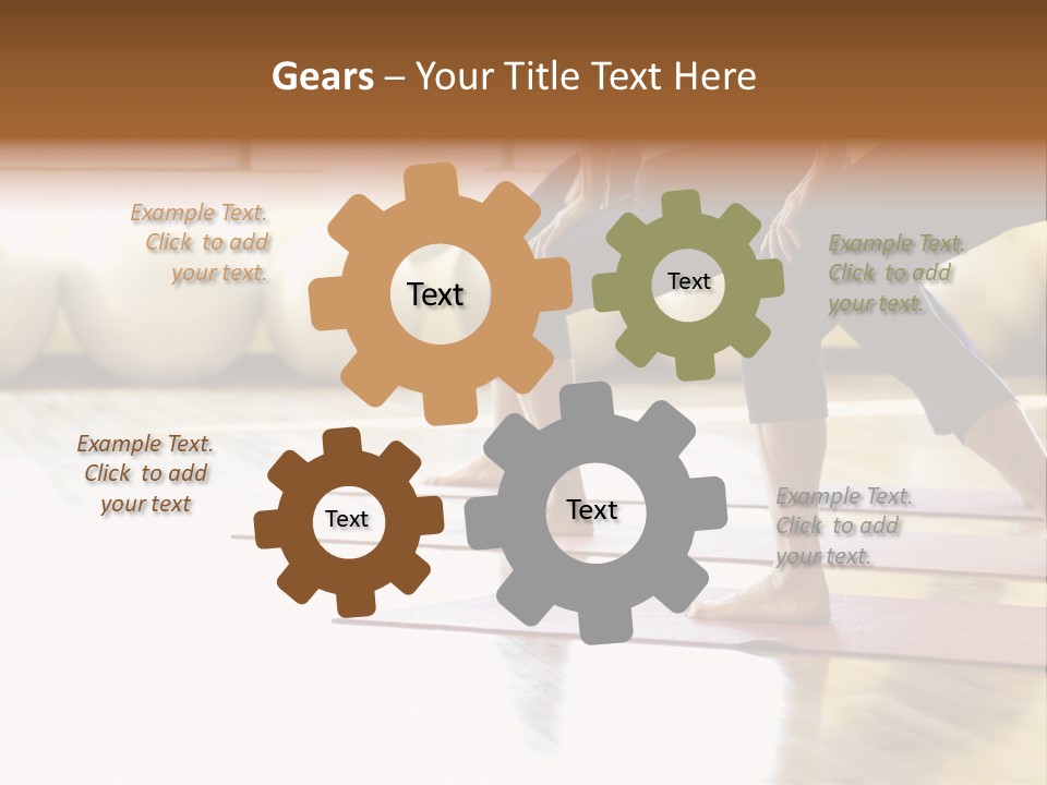 Caucasian Prime  Females In Yoga Class. PowerPoint Template