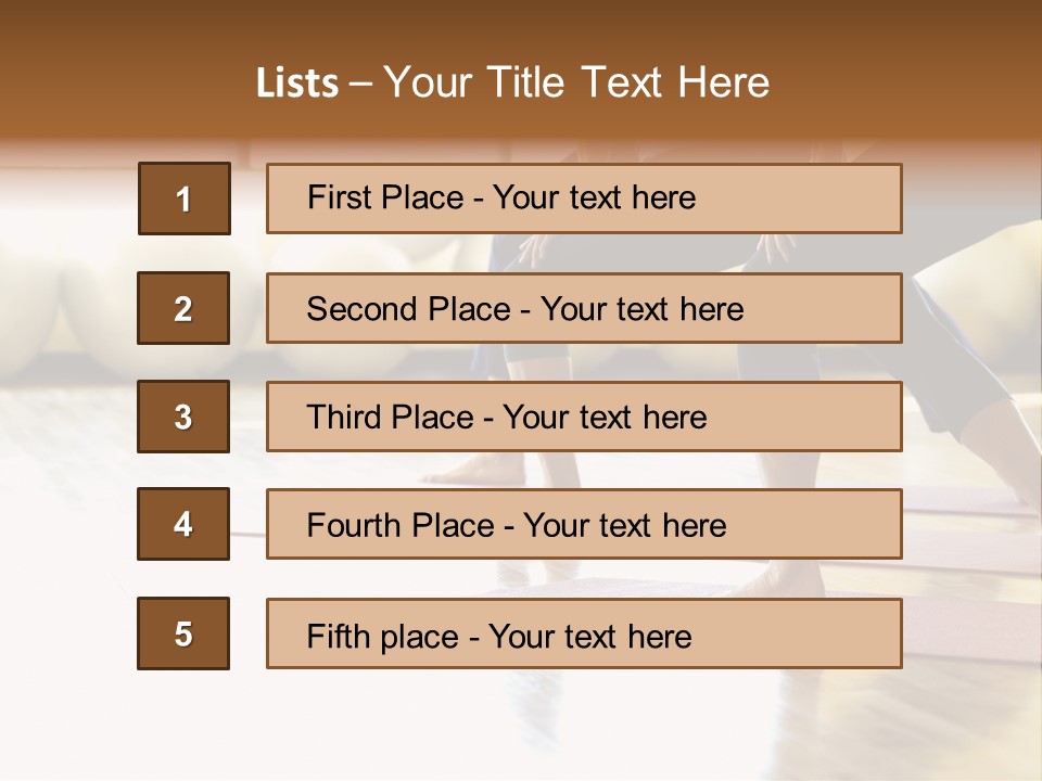 Caucasian Prime  Females In Yoga Class. PowerPoint Template