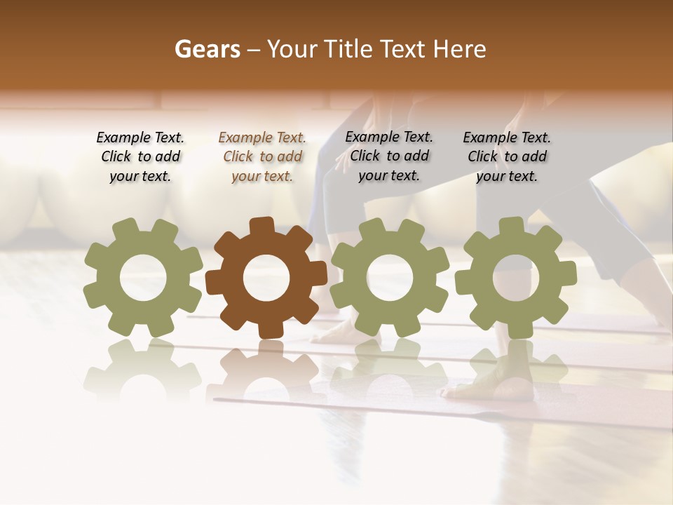 Caucasian Prime  Females In Yoga Class. PowerPoint Template