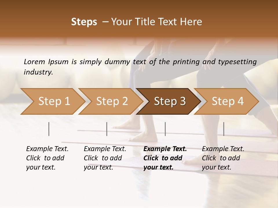 Caucasian Prime  Females In Yoga Class. PowerPoint Template