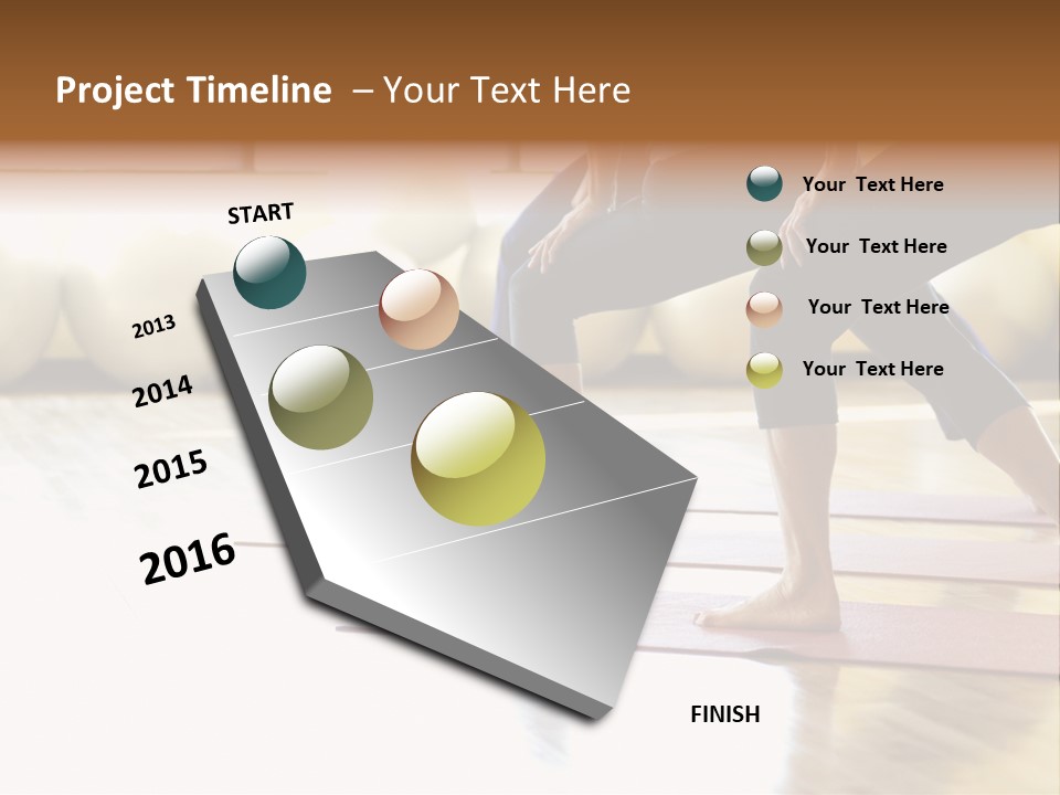 Caucasian Prime  Females In Yoga Class. PowerPoint Template