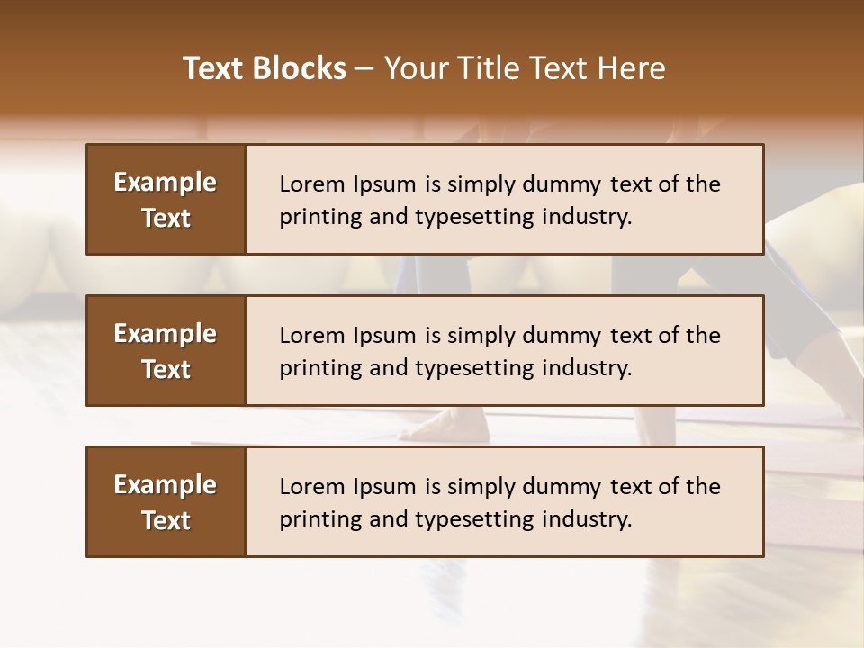 Caucasian Prime  Females In Yoga Class. PowerPoint Template