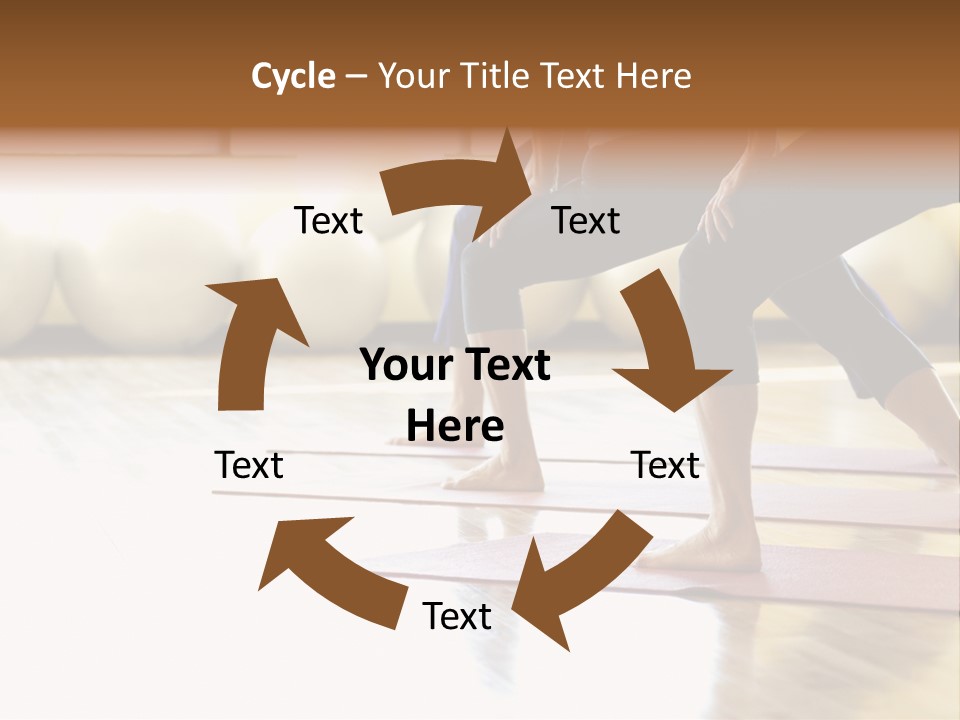 Caucasian Prime  Females In Yoga Class. PowerPoint Template