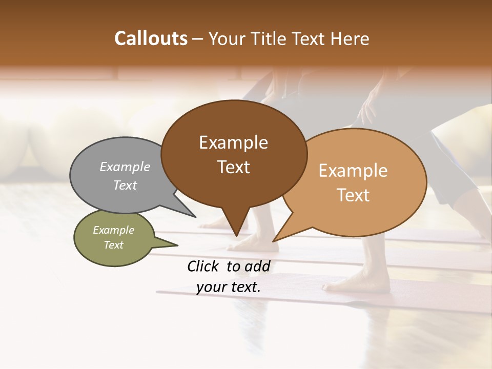 Caucasian Prime  Females In Yoga Class. PowerPoint Template