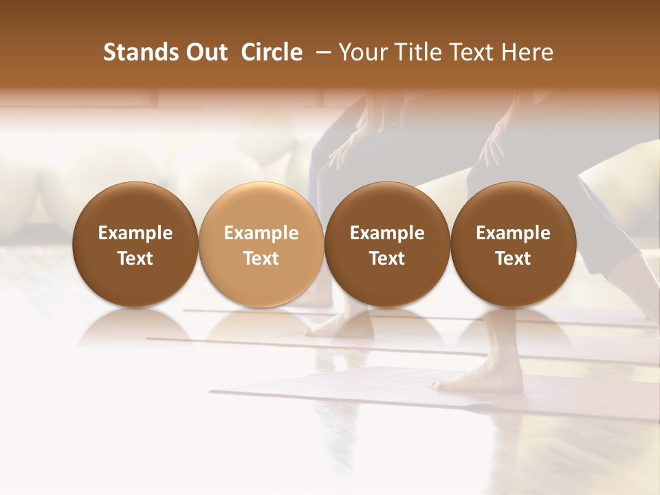 Caucasian Prime  Females In Yoga Class. PowerPoint Template